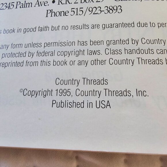 We Made It Through The Winter Quilt Pattern Book By Country Threads 1995 Vintage - Picture 3 of 10